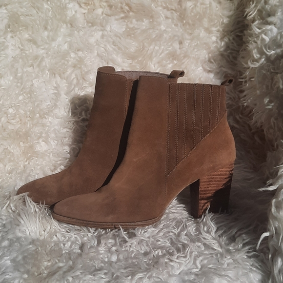 🌟3/50 Blonde Tan Ankle Heeled boots - Picture 3 of 11